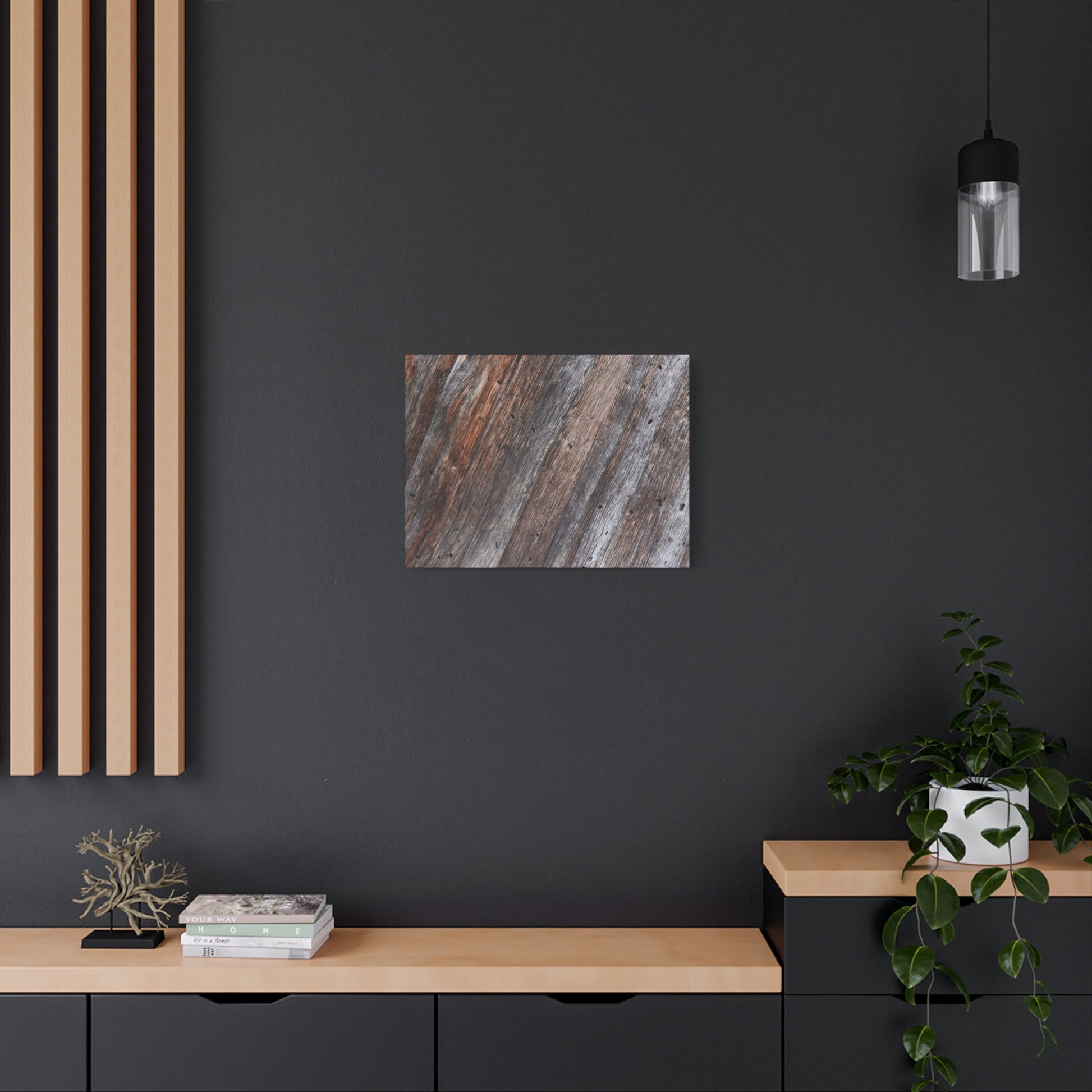 Aged Timber Surface - Unique Frameless Canvas Wall Art - Art By Earth