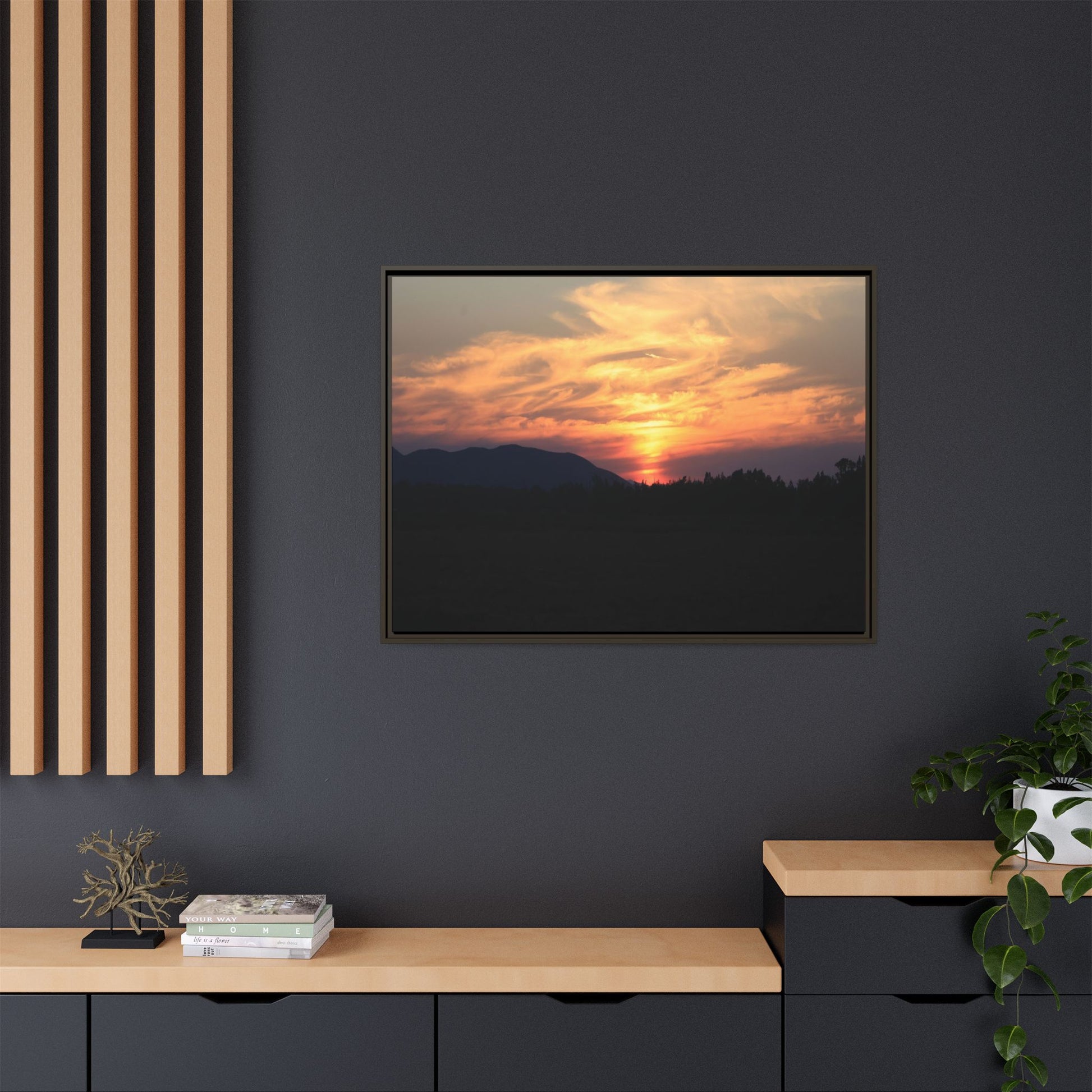 Gilded Horizon - Unique Stretched Canvas Wall Art - Art By Earth