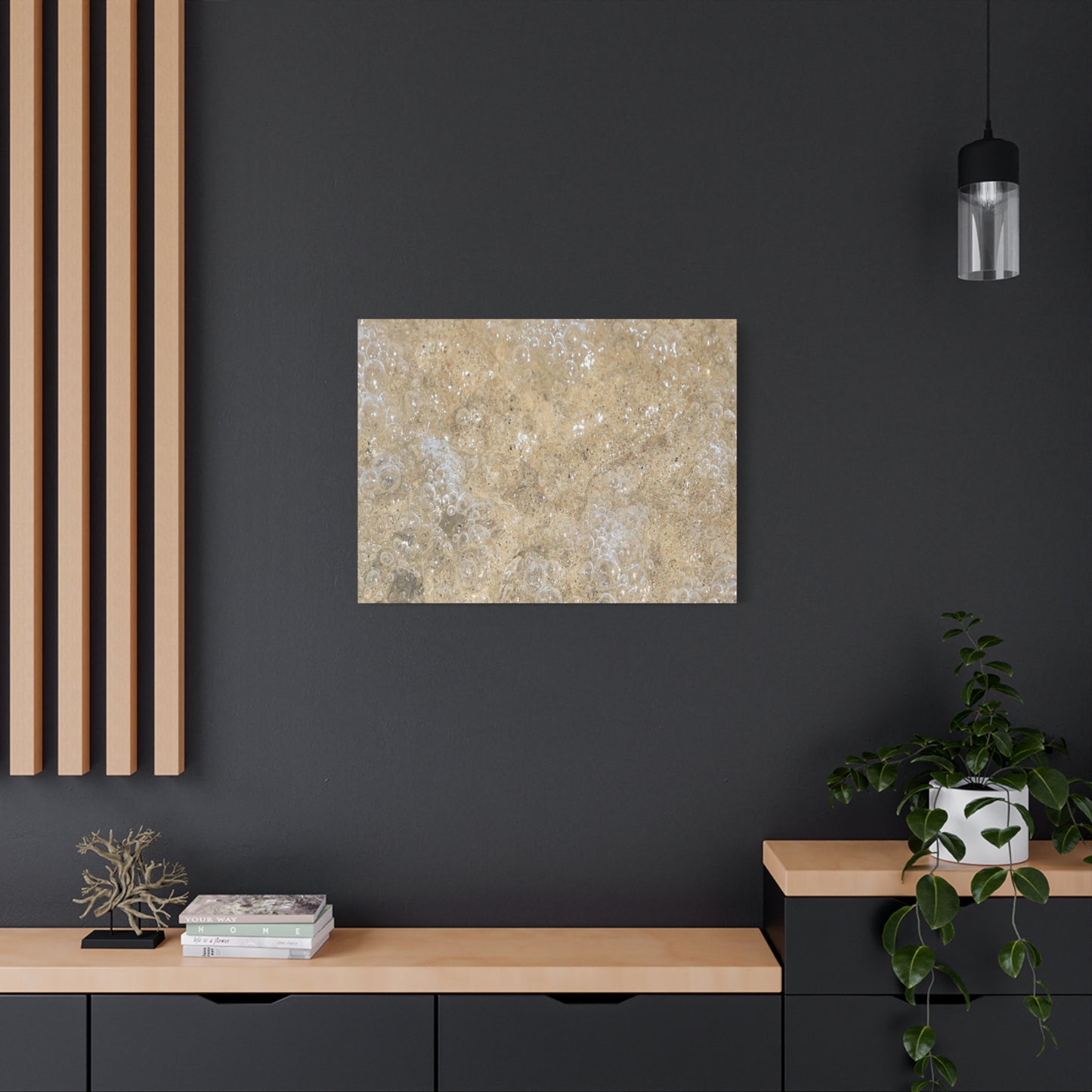 Bubbles in Sand - Unique Frameless Canvas Wall Art - Art By Earth
