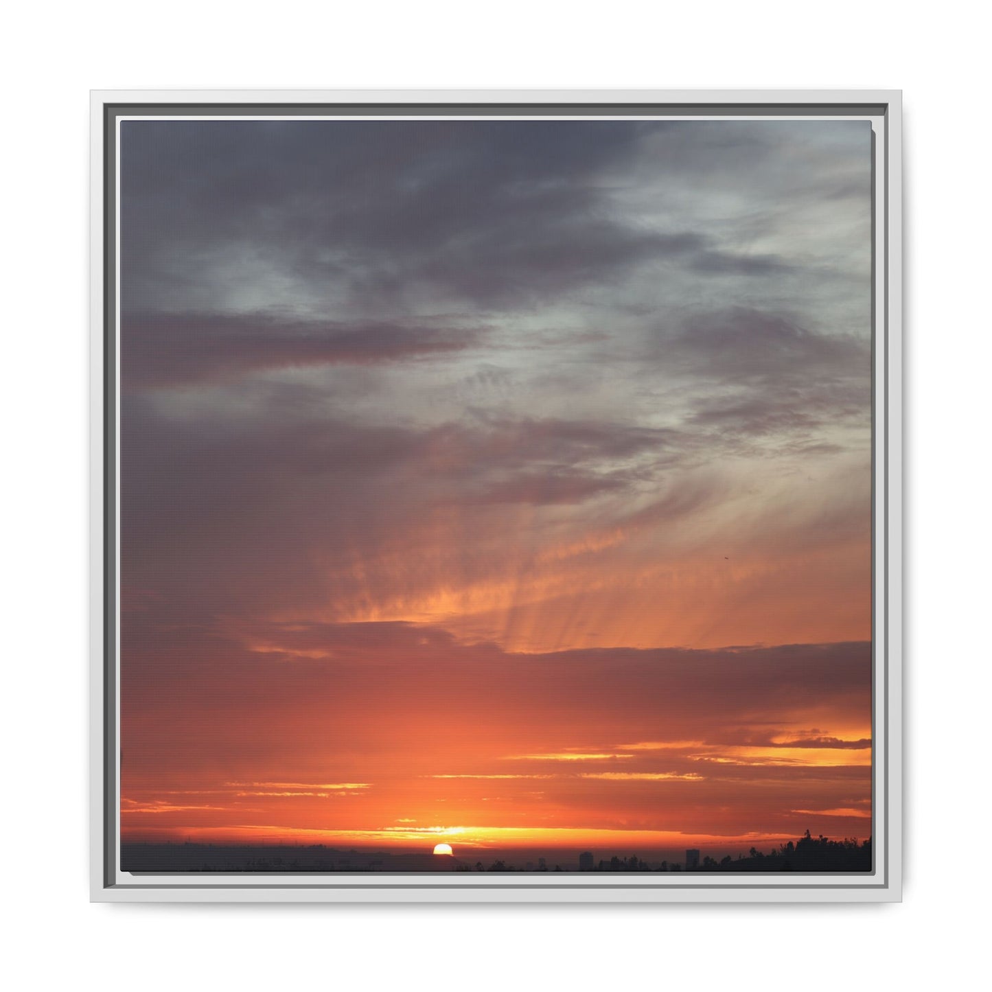 Fiery Horizon - Unique Stretched Canvas Wall Art - Art By Earth