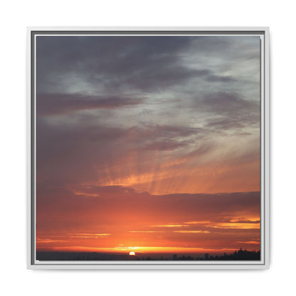 Fiery Horizon - Unique Stretched Canvas Wall Art - Art By Earth