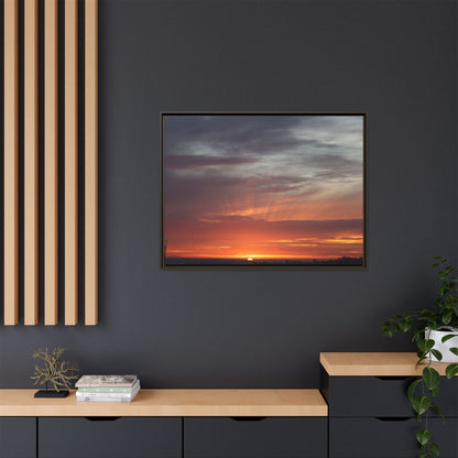 Fiery Horizon - Unique Stretched Canvas Wall Art - Art By Earth