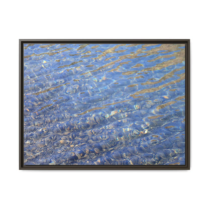 Aqua Fragments - Unique Stretched Canvas Wall Art