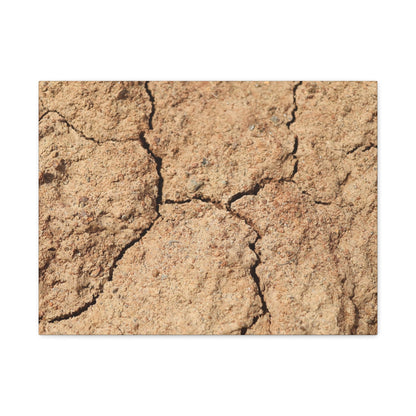 Cracked Earth's Lament - Unique Frameless Canvas Wall Art - Art By Earth