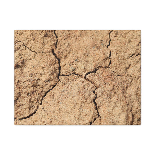 Cracked Earth's Lament - Unique Frameless Canvas Wall Art - Art By Earth