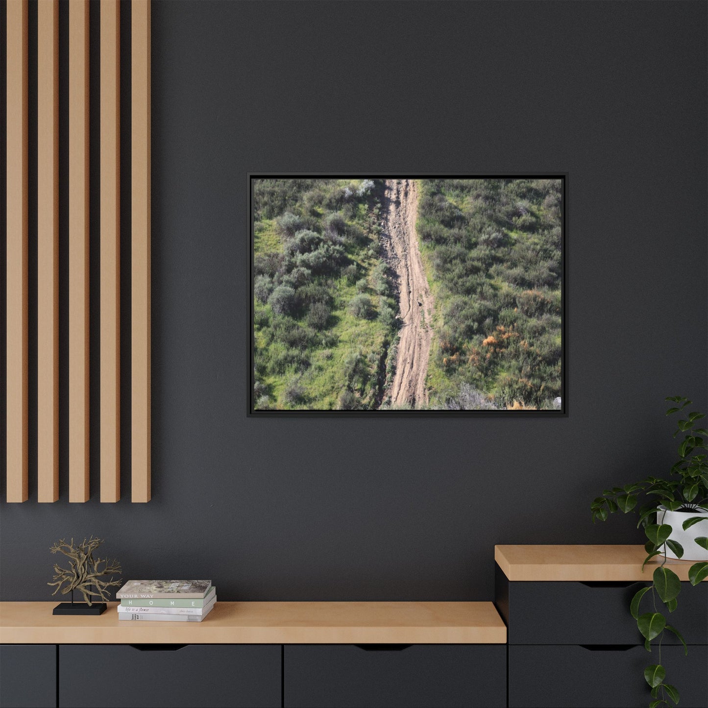 Desert Path Through Sage - Unique Stretched Canvas Wall Art - Art By Earth