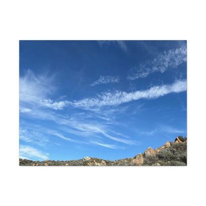 Desert Hills Under Blue Sky - Unique Frameless Canvas Wall Art - Art By Earth