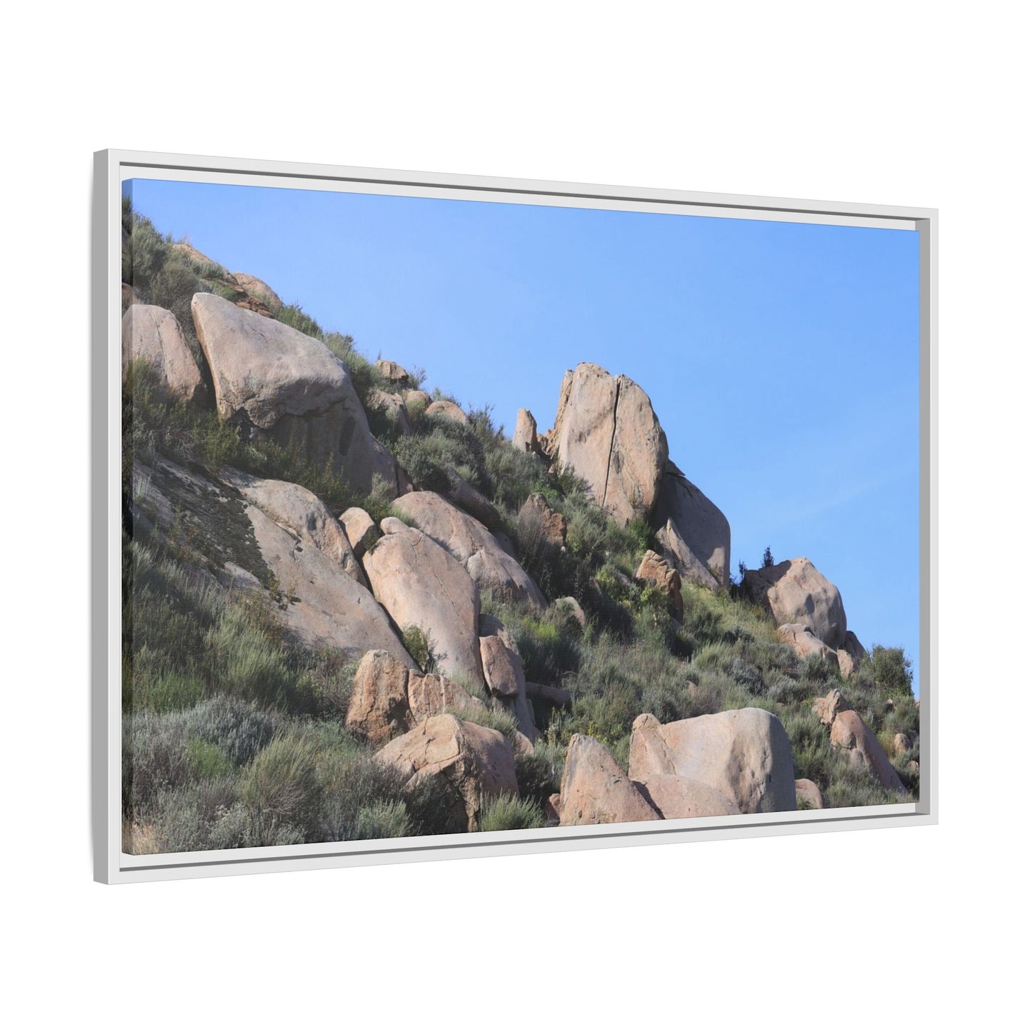 Ancient Boulders in Arid Landscape - Unique Stretched Canvas Wall Art - Art By Earth