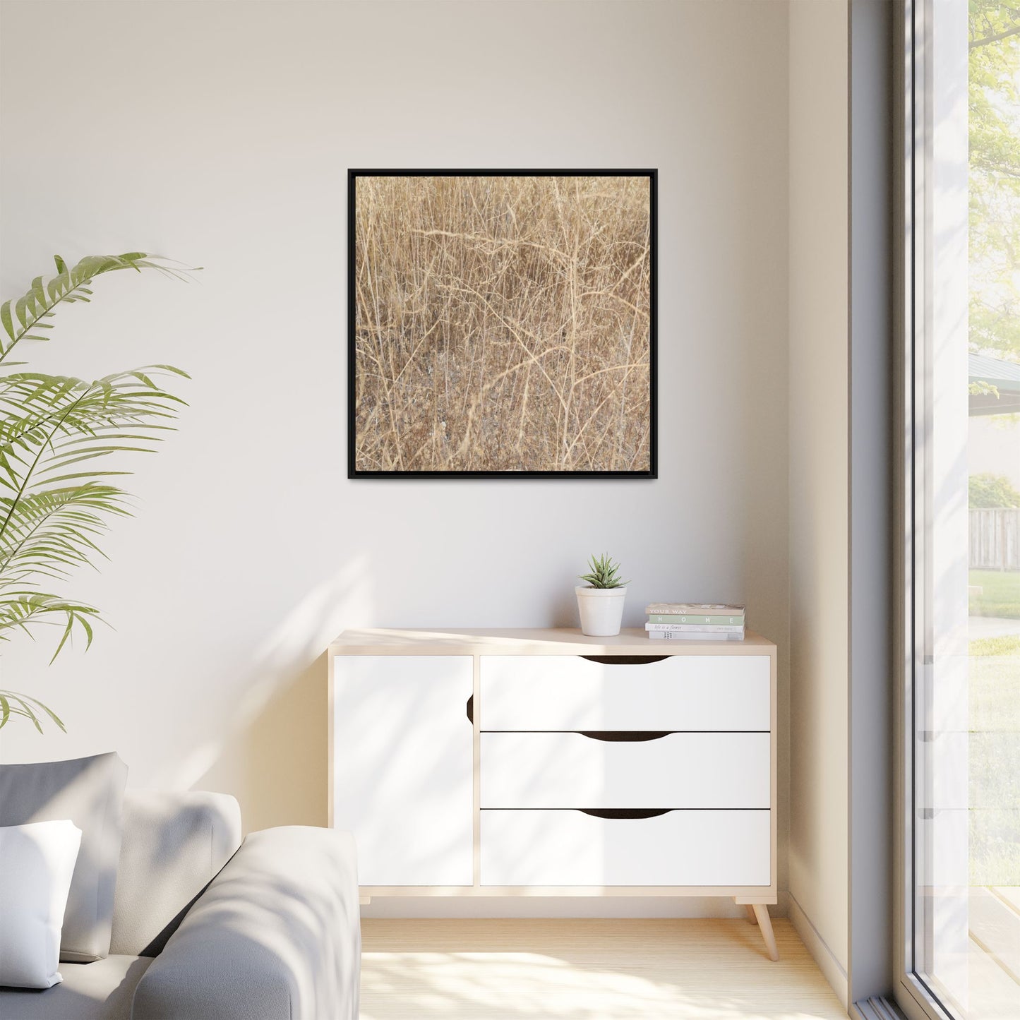 Golden Stalks - Unique Stretched Canvas Wall Art - Art By Earth