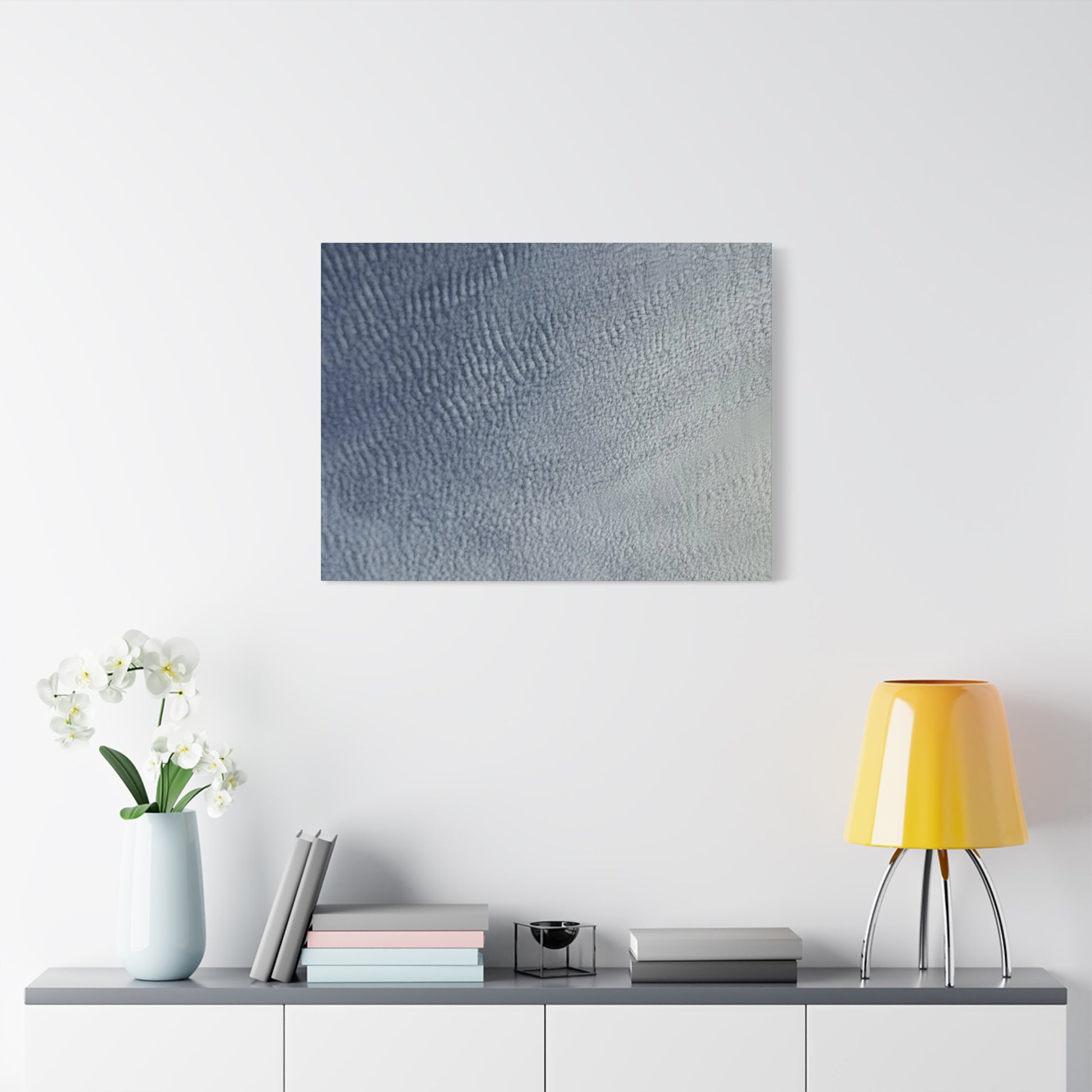 Undulating Whispers of Cerulean - Unique Frameless Canvas Wall Art - Art By Earth
