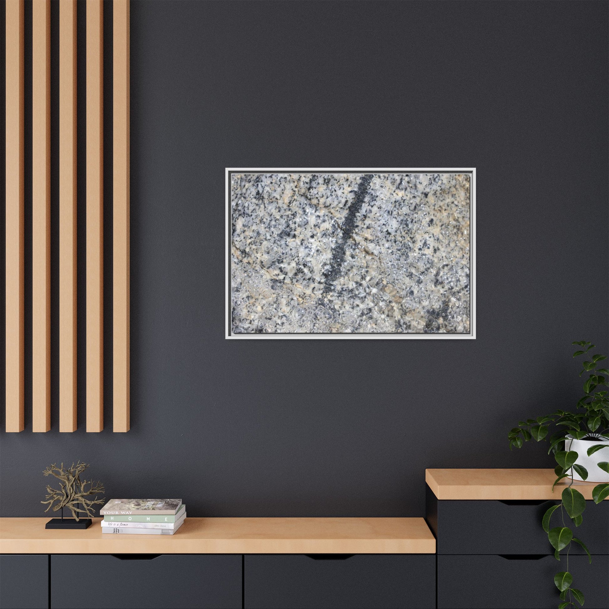 Granite Bubbles - Unique Stretched Canvas Wall Art - Art By Earth