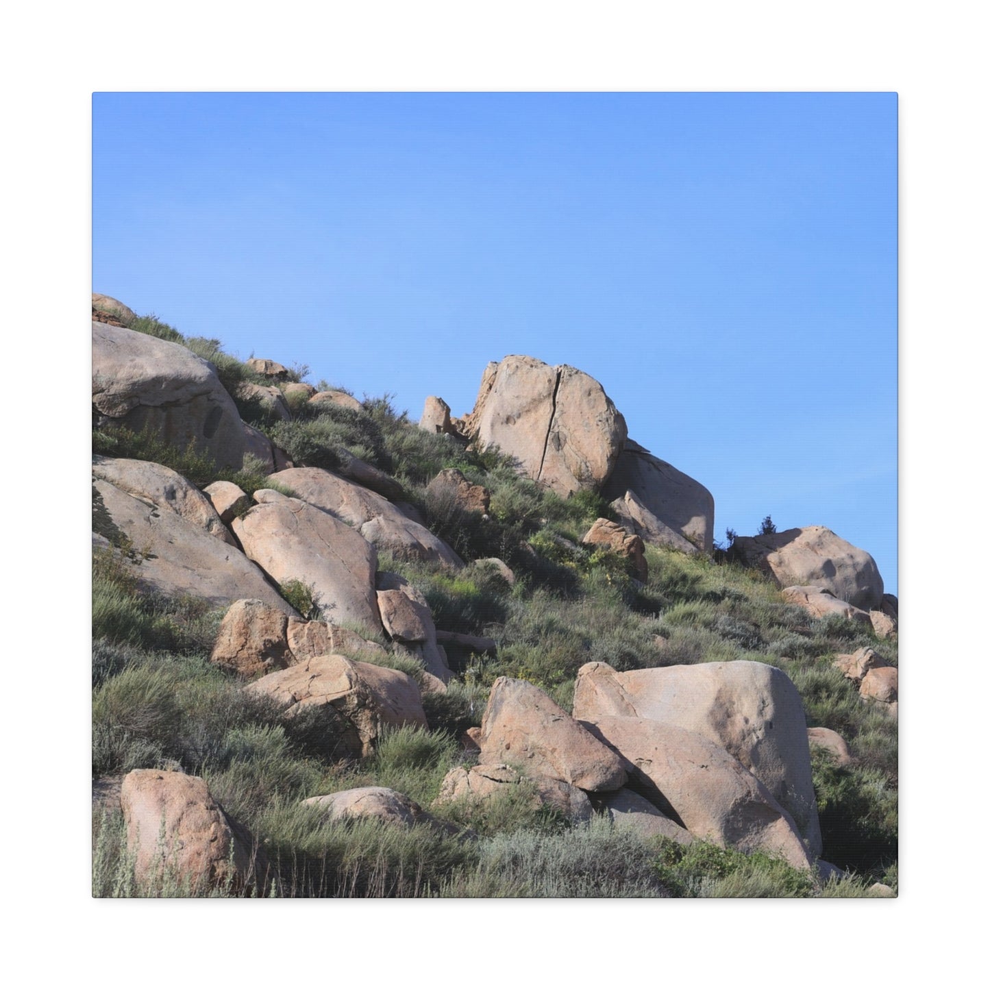 Desert Boulder Formation - Unique Frameless Canvas Wall Art - Art By Earth
