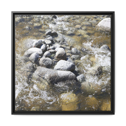Mountain Stream Flow - Unique Stretched Canvas Wall Art - Art By Earth