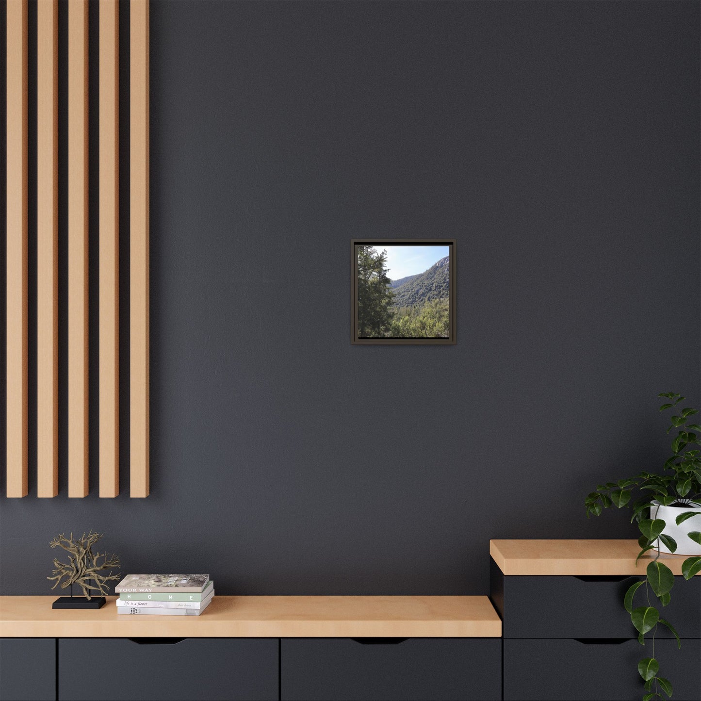 Mountain Valley Forest - Unique Stretched Canvas Wall Art