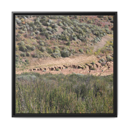Ancient Dwellings in the Valley - Unique Stretched Canvas Wall Art - Art By Earth