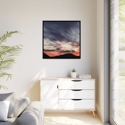 Fiery Sky at Dusk - Unique Stretched Canvas Wall Art - Art By Earth