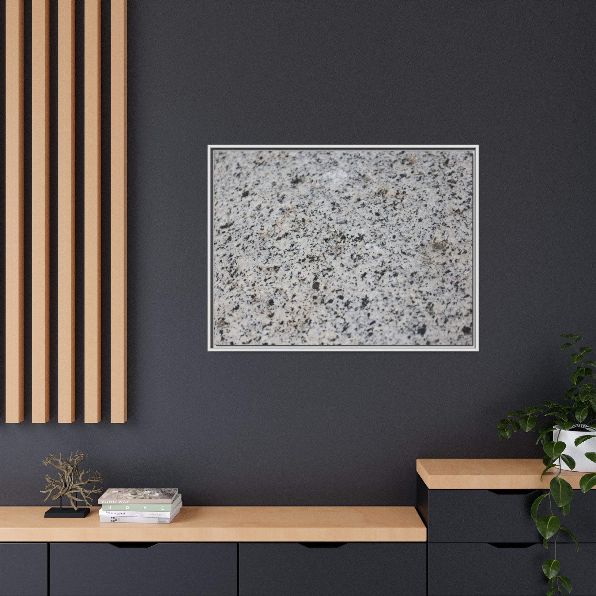 Monochrome Mosaic - Unique Stretched Canvas Wall Art - Art By Earth