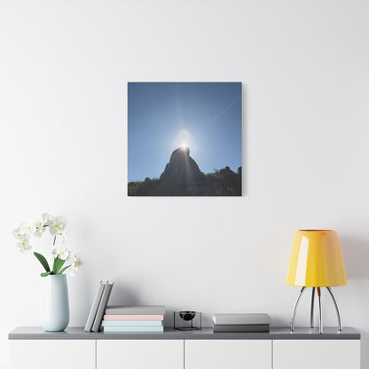 Sunburst Over Stone - Unique Frameless Canvas Wall Art - Art By Earth