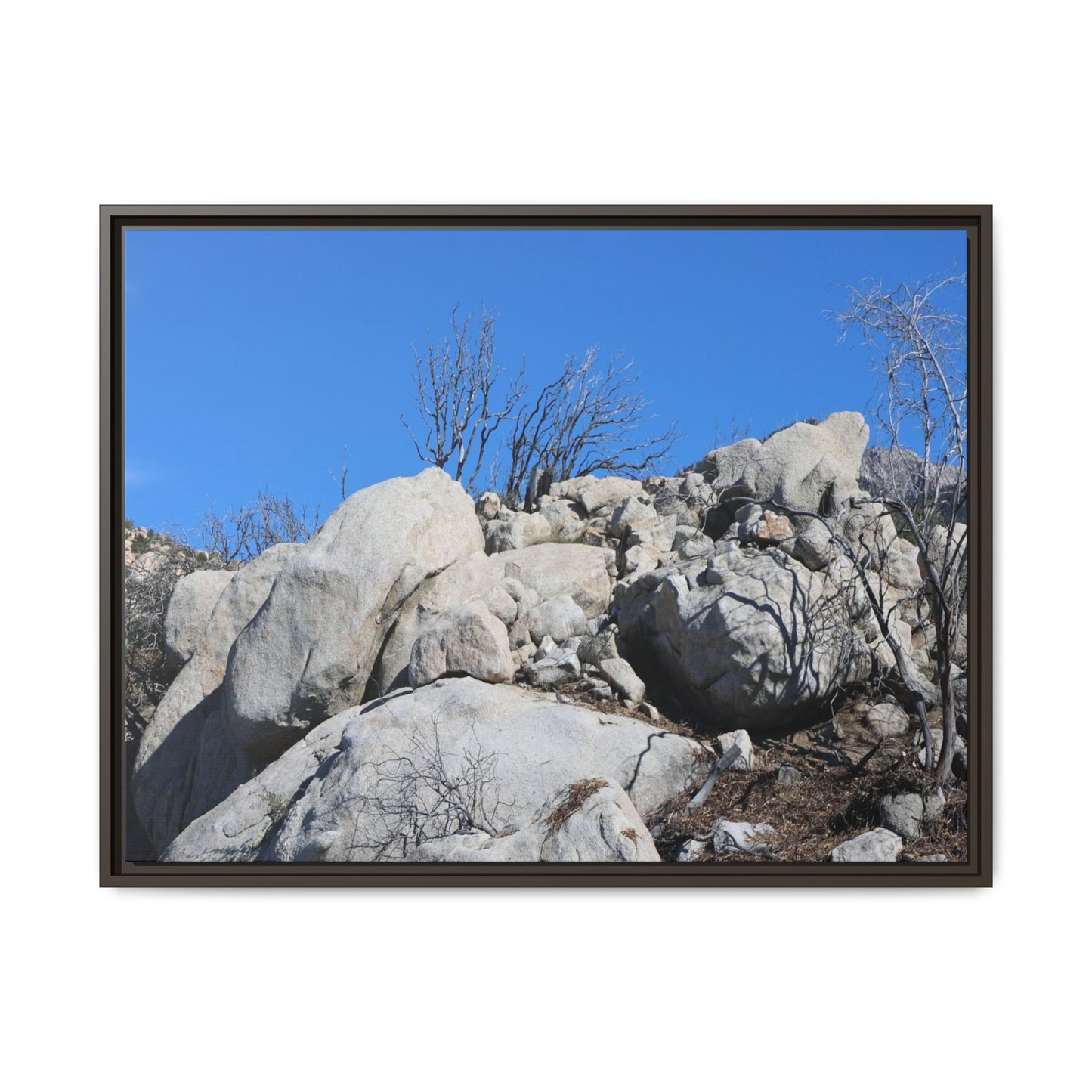 Barren Landscape with Boulder Formations - Unique Stretched Canvas Wall Art - Art By Earth