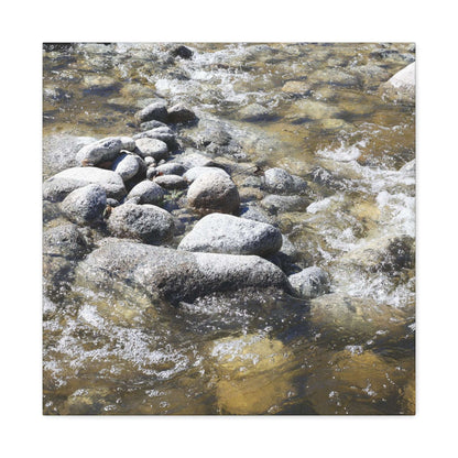 River Stones - Unique Frameless Canvas Wall Art - Art By Earth