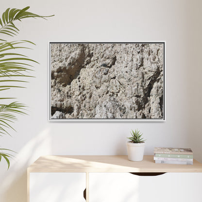 Weathered Stone Whispers - Unique Stretched Canvas Wall Art
