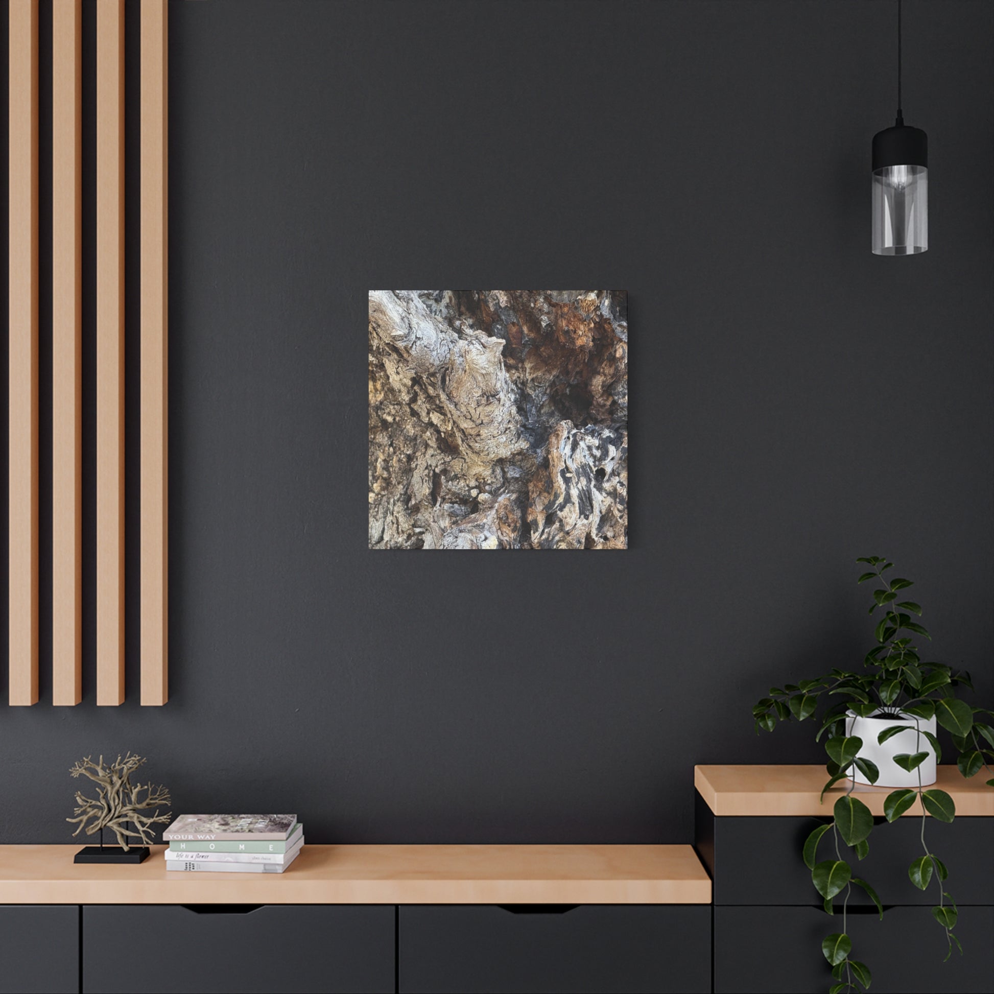 Weathered Bark Texture - Unique Frameless Canvas Wall Art - Art By Earth