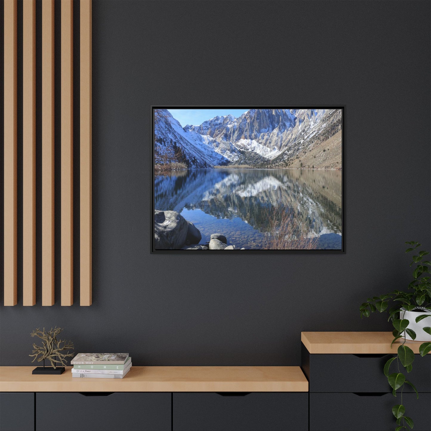 Reflections of Stillness - Unique Stretched Canvas Wall Art