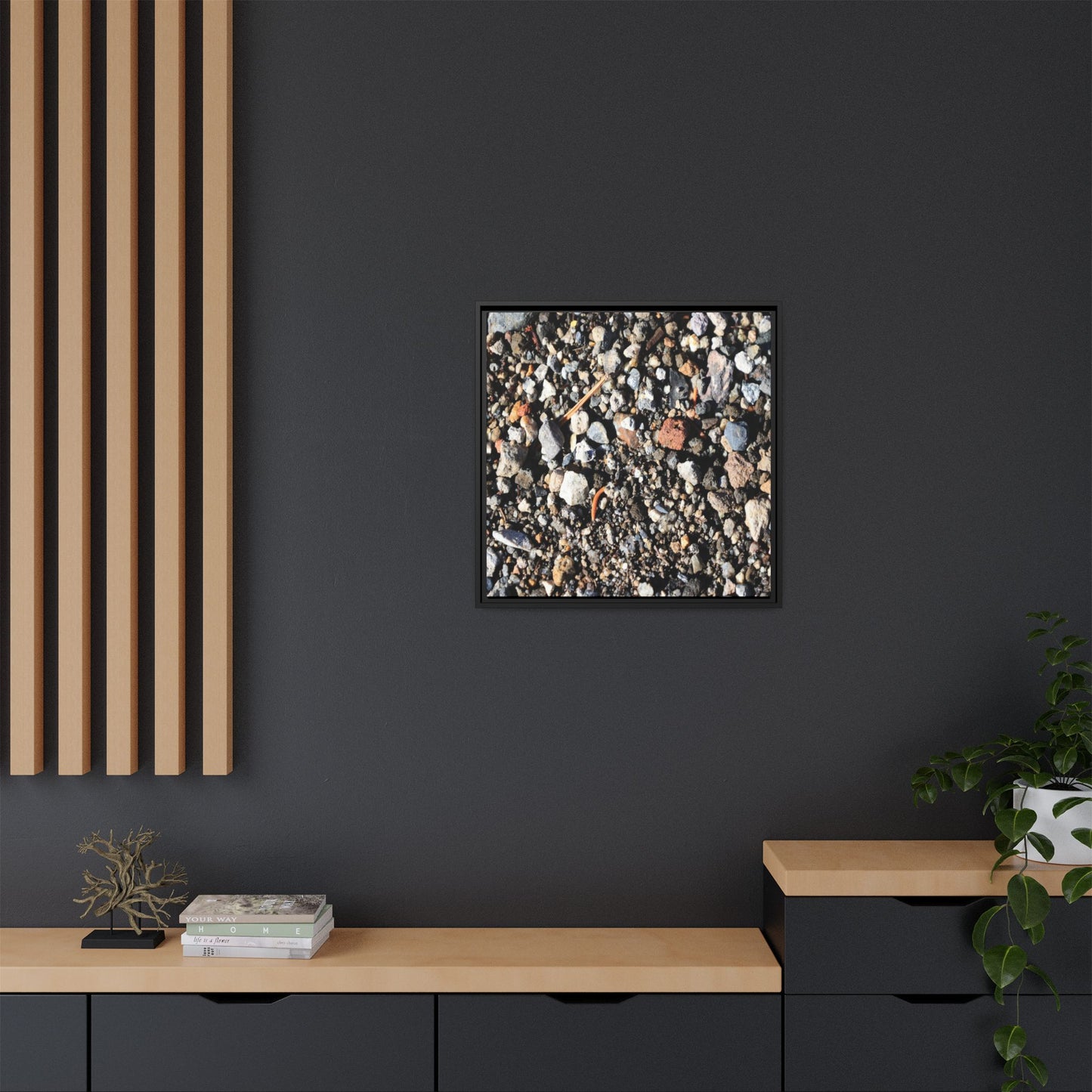 Stones and Soil - Unique Stretched Canvas Wall Art