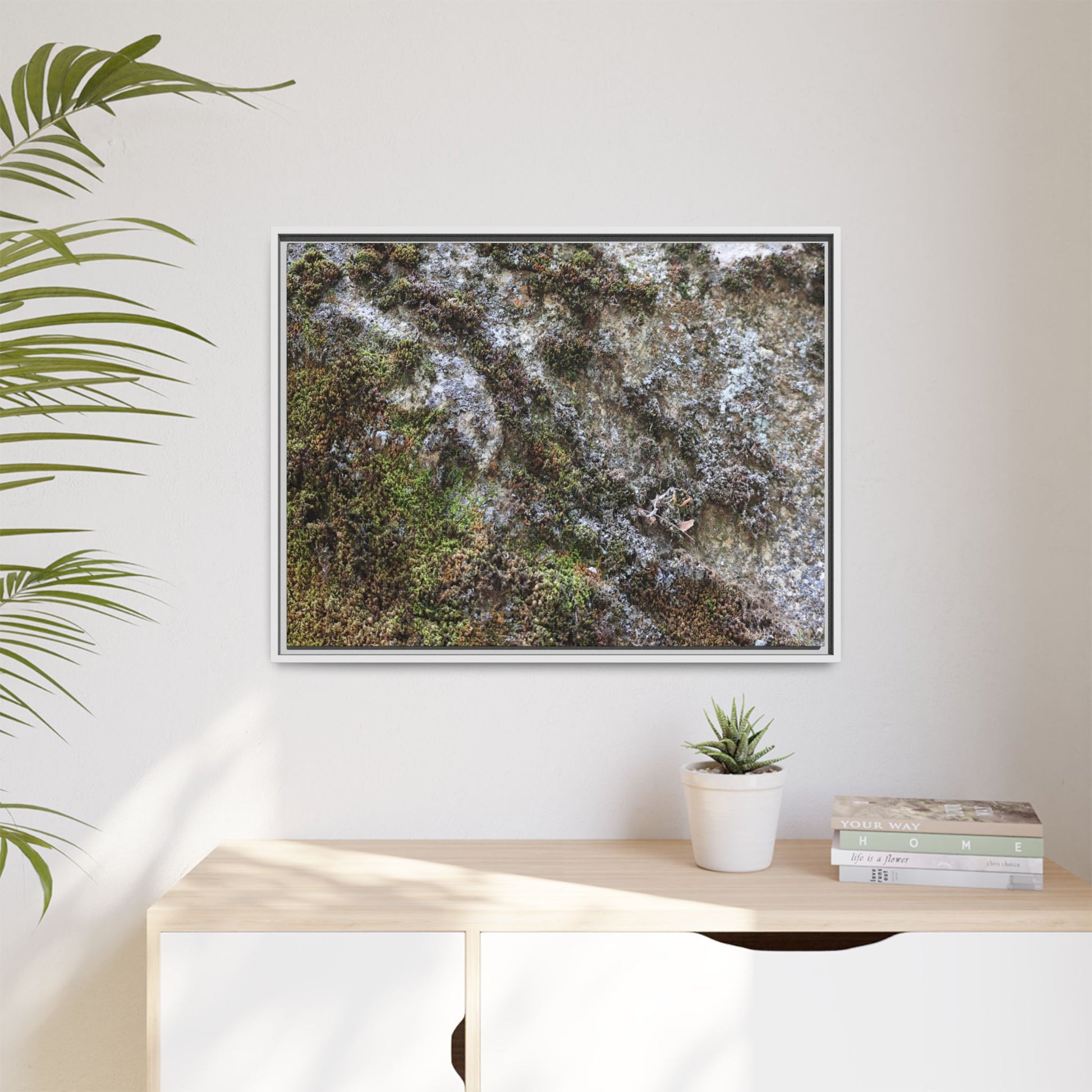 Mossy Whispers - Unique Stretched Canvas Wall Art - Art By Earth