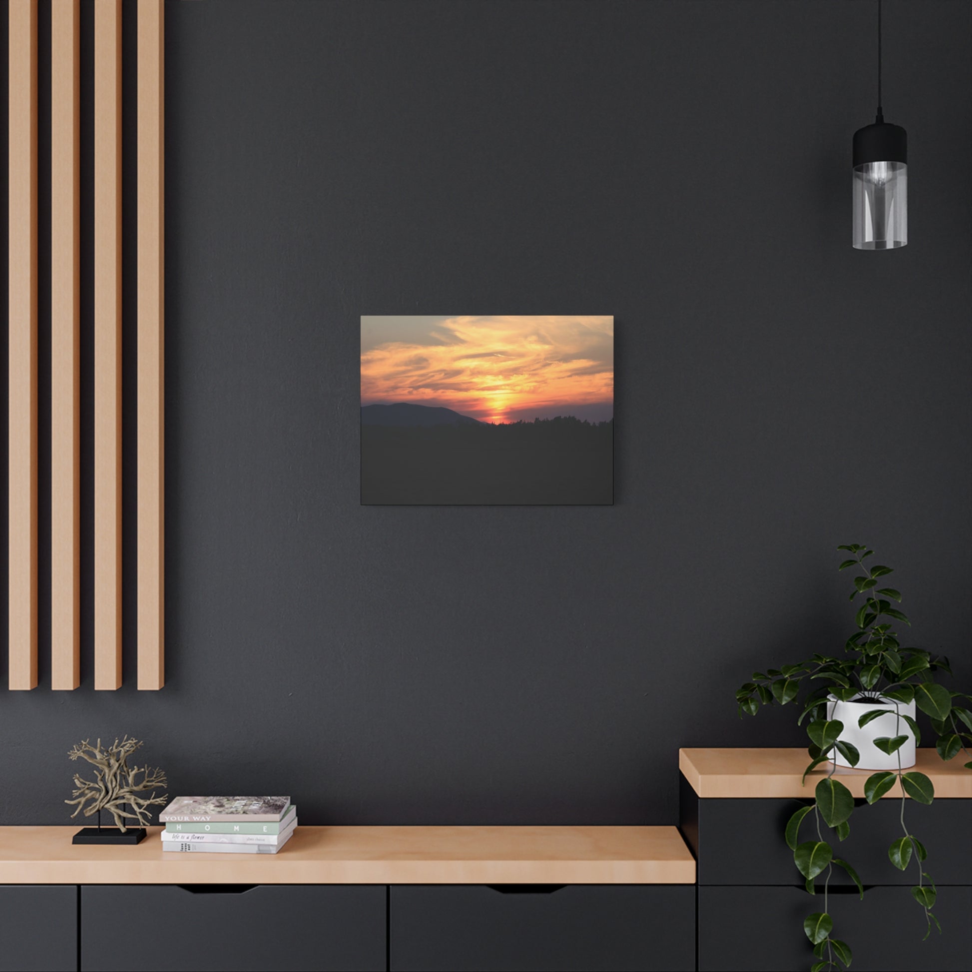 Mountain Twilight - Unique Frameless Canvas Wall Art - Art By Earth