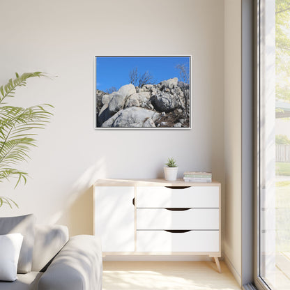 Barren Landscape with Boulder Formations - Unique Stretched Canvas Wall Art - Art By Earth