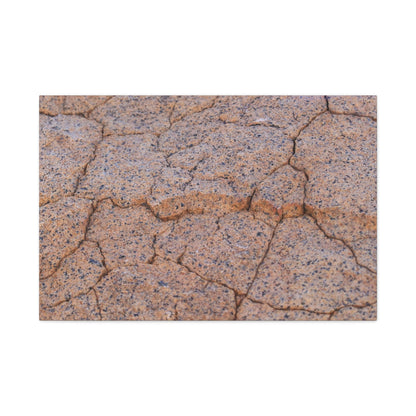 Cracked Earth's Whispers - Unique Frameless Canvas Wall Art - Art By Earth