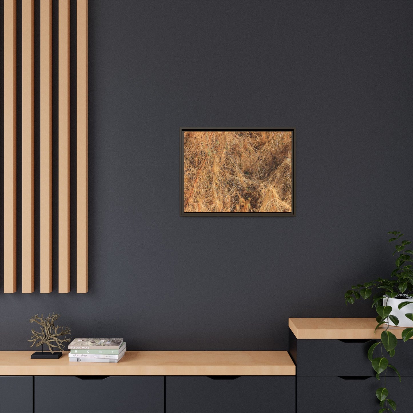 Dried Vegetation Study - Unique Stretched Canvas Wall Art - Art By Earth
