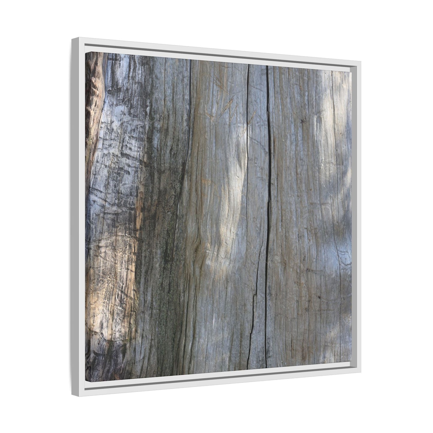 Cracked Timber Texture - Unique Stretched Canvas Wall Art