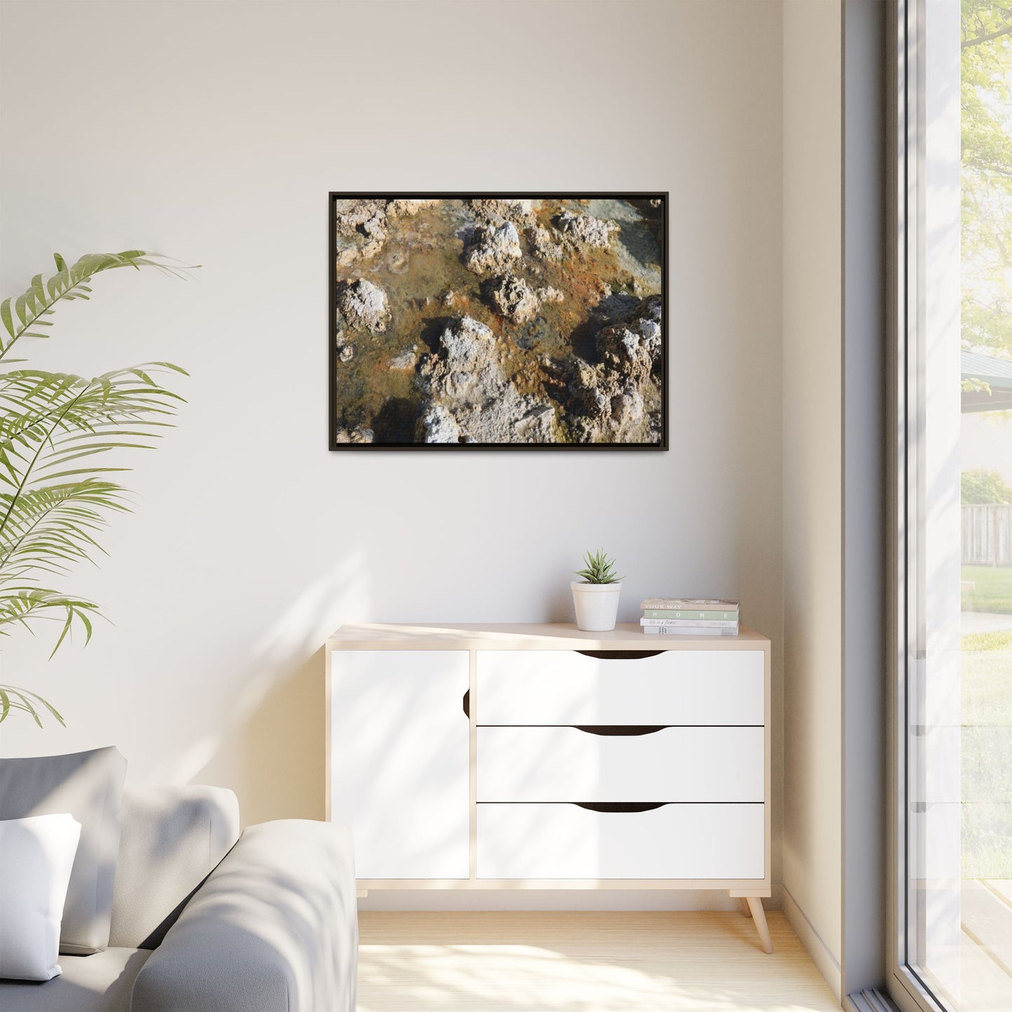 Stone Sea of Silence - Unique Stretched Canvas Wall Art