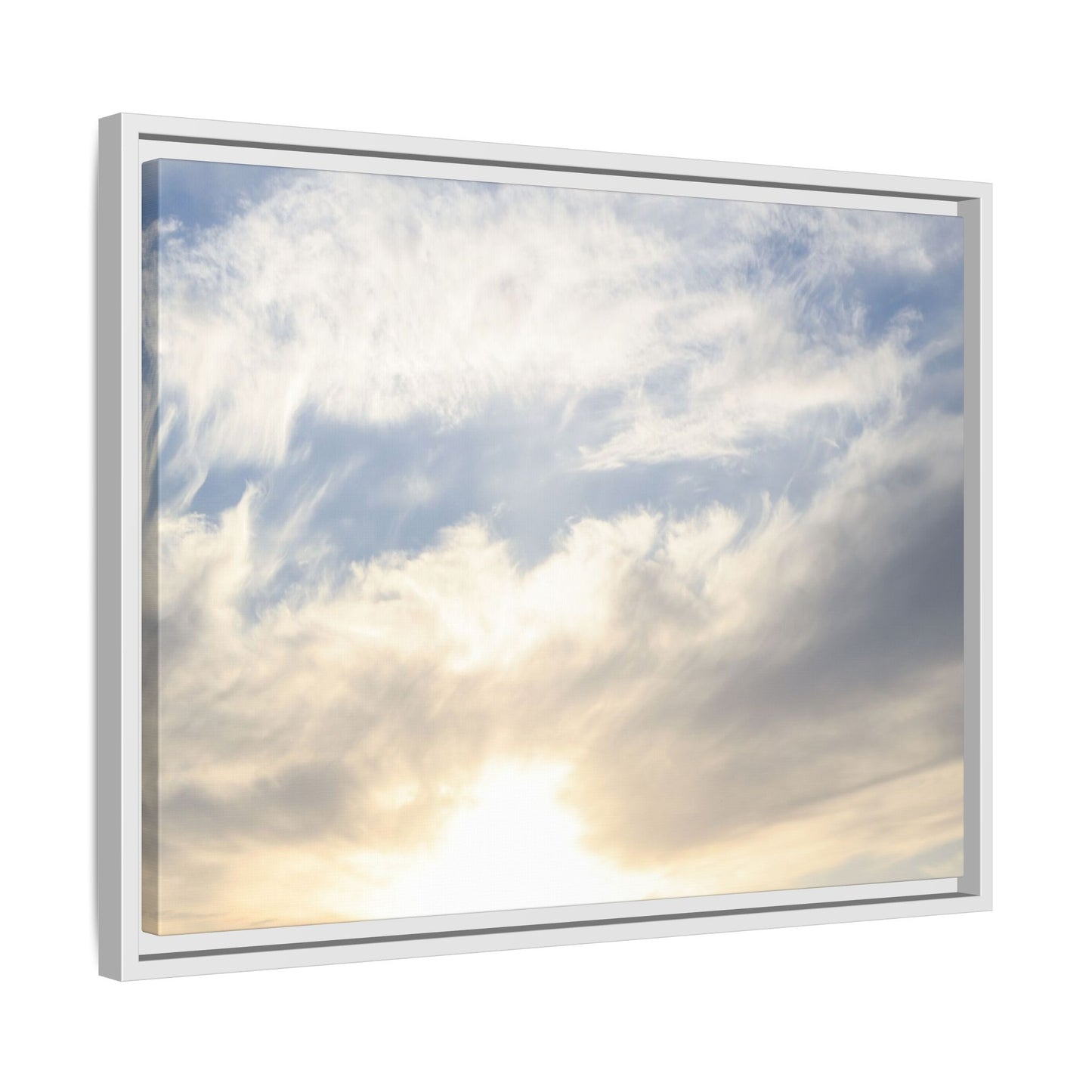 Sky's Ethereal Whisper - Unique Stretched Canvas Wall Art - Art By Earth