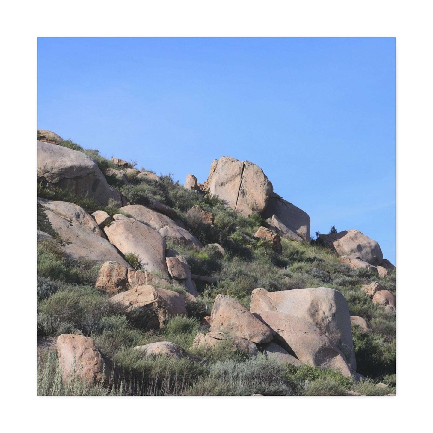 Desert Boulder Formation - Unique Frameless Canvas Wall Art - Art By Earth