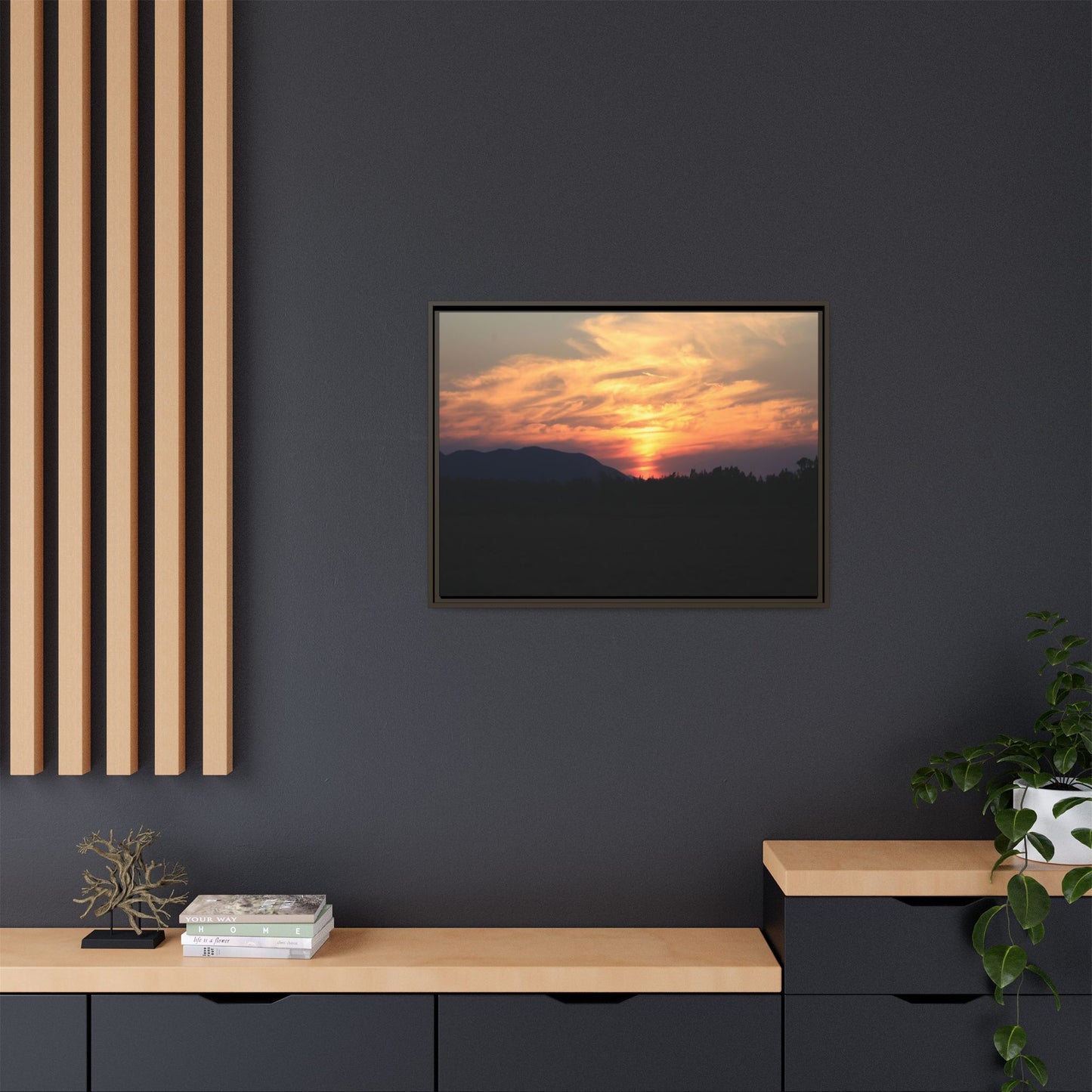 Gilded Horizon - Unique Stretched Canvas Wall Art - Art By Earth