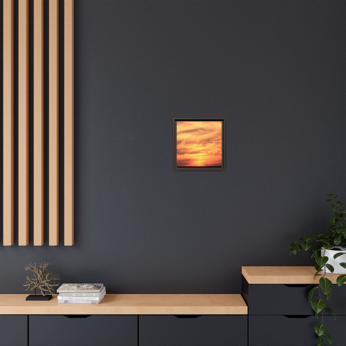 Burning Skies - Unique Stretched Canvas Wall Art - Art By Earth