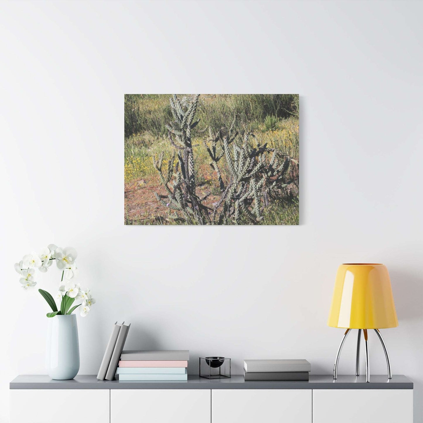 Desert Bloom in Shadow - Unique Frameless Canvas Wall Art - Art By Earth