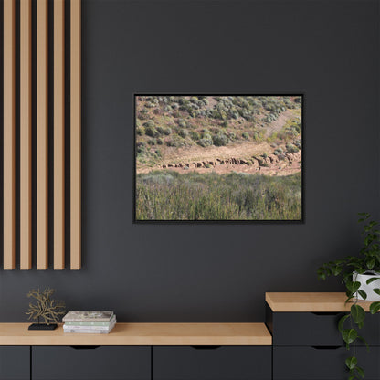 Ancient Dwellings in the Valley - Unique Stretched Canvas Wall Art - Art By Earth