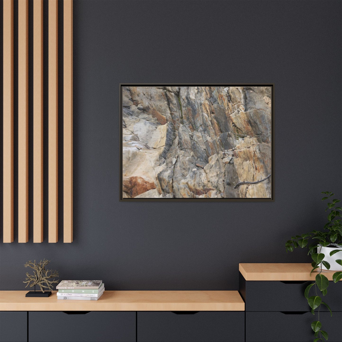 Stone's Silent Symphony - Unique Stretched Canvas Wall Art - Art By Earth