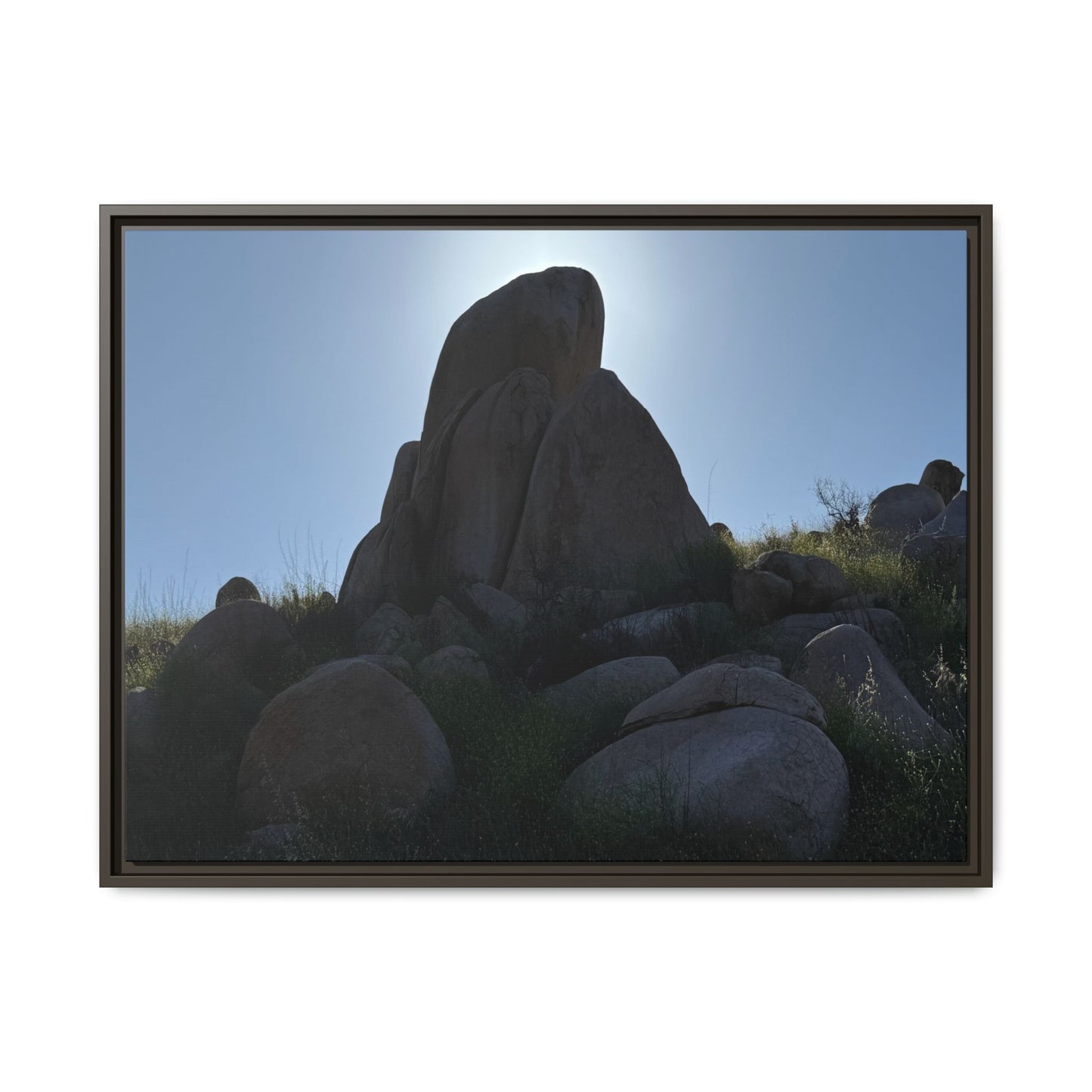 Boulder Silhouette - Unique Stretched Canvas Wall Art - Art By Earth