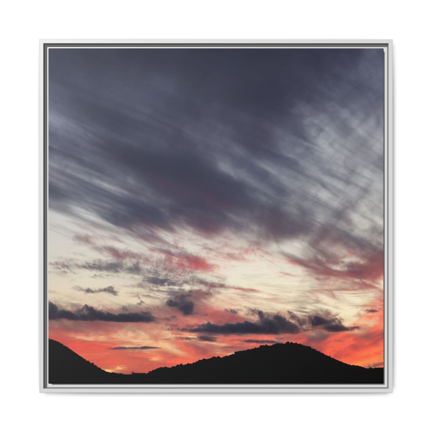 Fiery Sky at Dusk - Unique Stretched Canvas Wall Art - Art By Earth