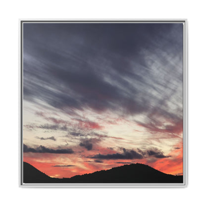 Fiery Sky at Dusk - Unique Stretched Canvas Wall Art - Art By Earth