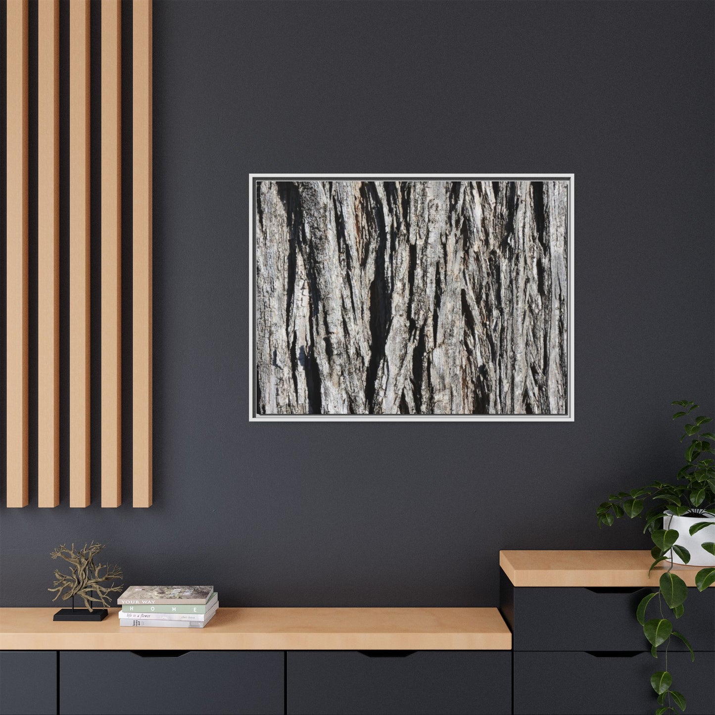 Bark Lines - Unique Stretched Canvas Wall Art - Art By Earth
