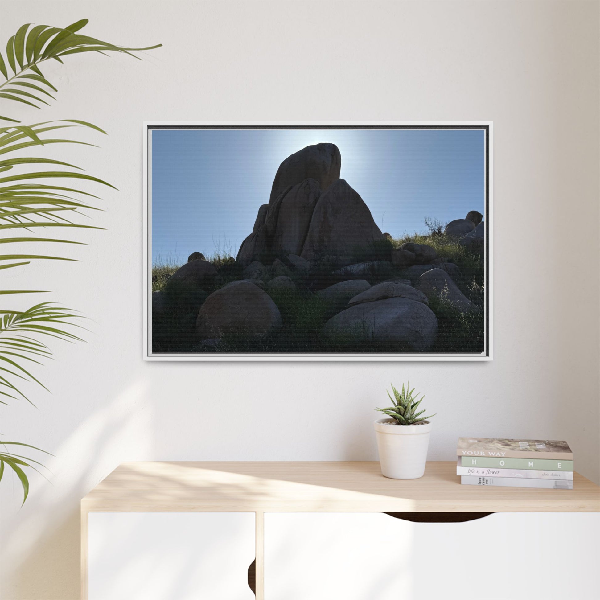 Boulder Silhouette - Unique Stretched Canvas Wall Art - Art By Earth