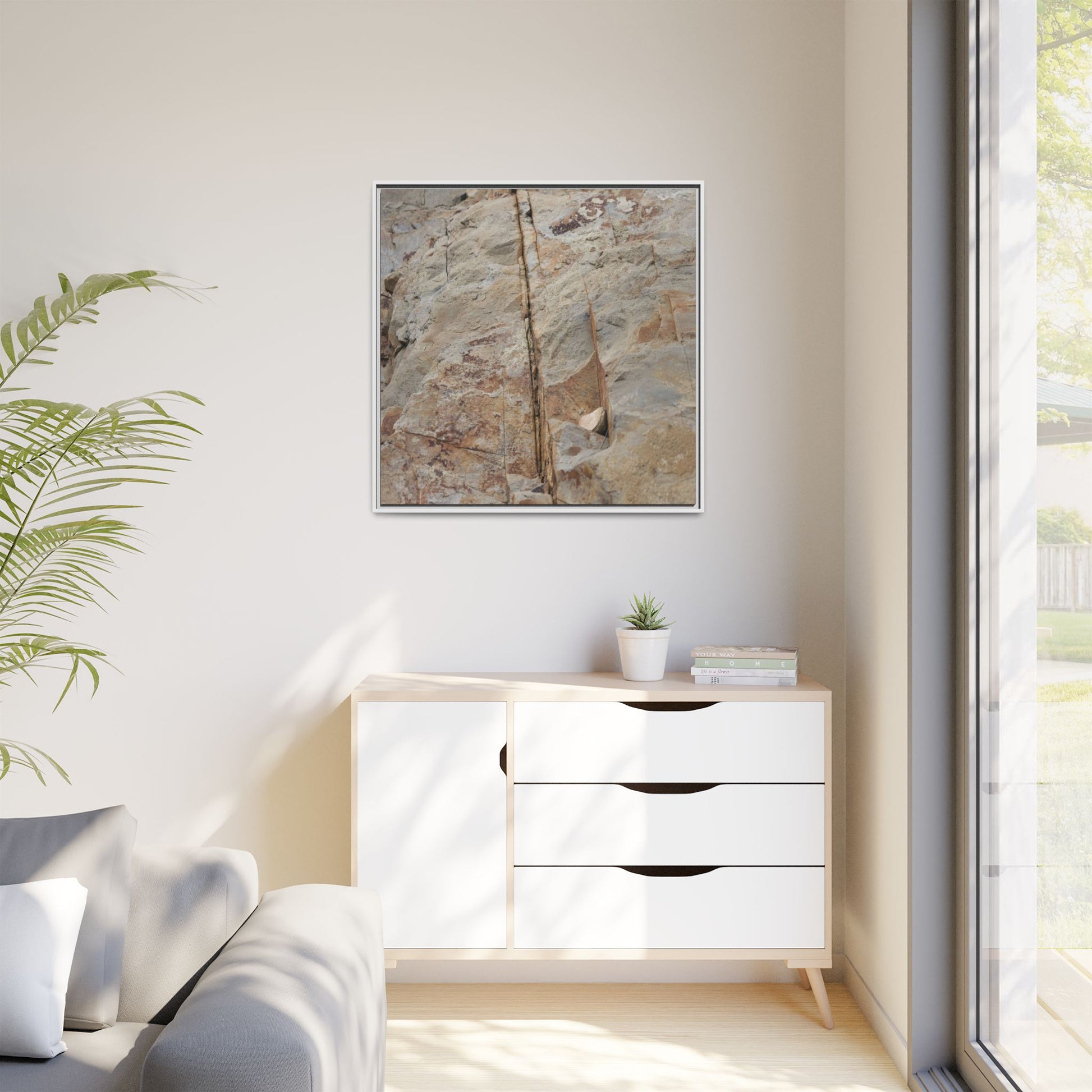 Sedimentary Symphony - Unique Stretched Canvas Wall Art - Art By Earth