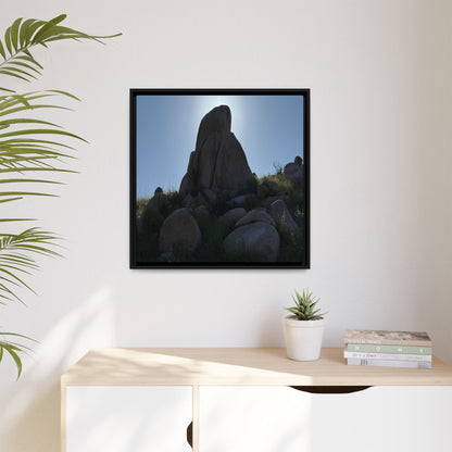 Boulder Silhouette - Unique Stretched Canvas Wall Art - Art By Earth