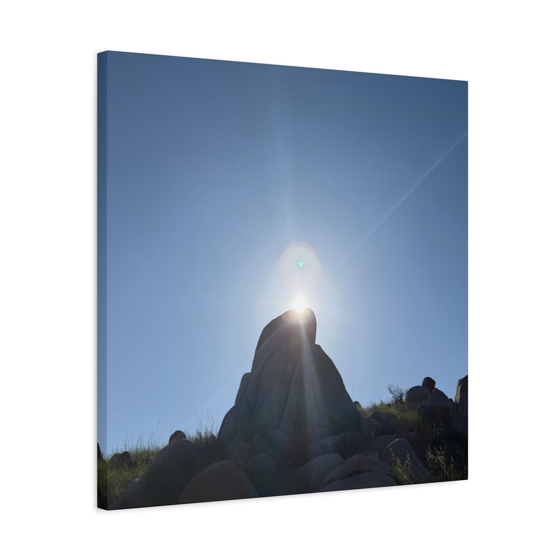 Sunburst Over Stone - Unique Frameless Canvas Wall Art - Art By Earth